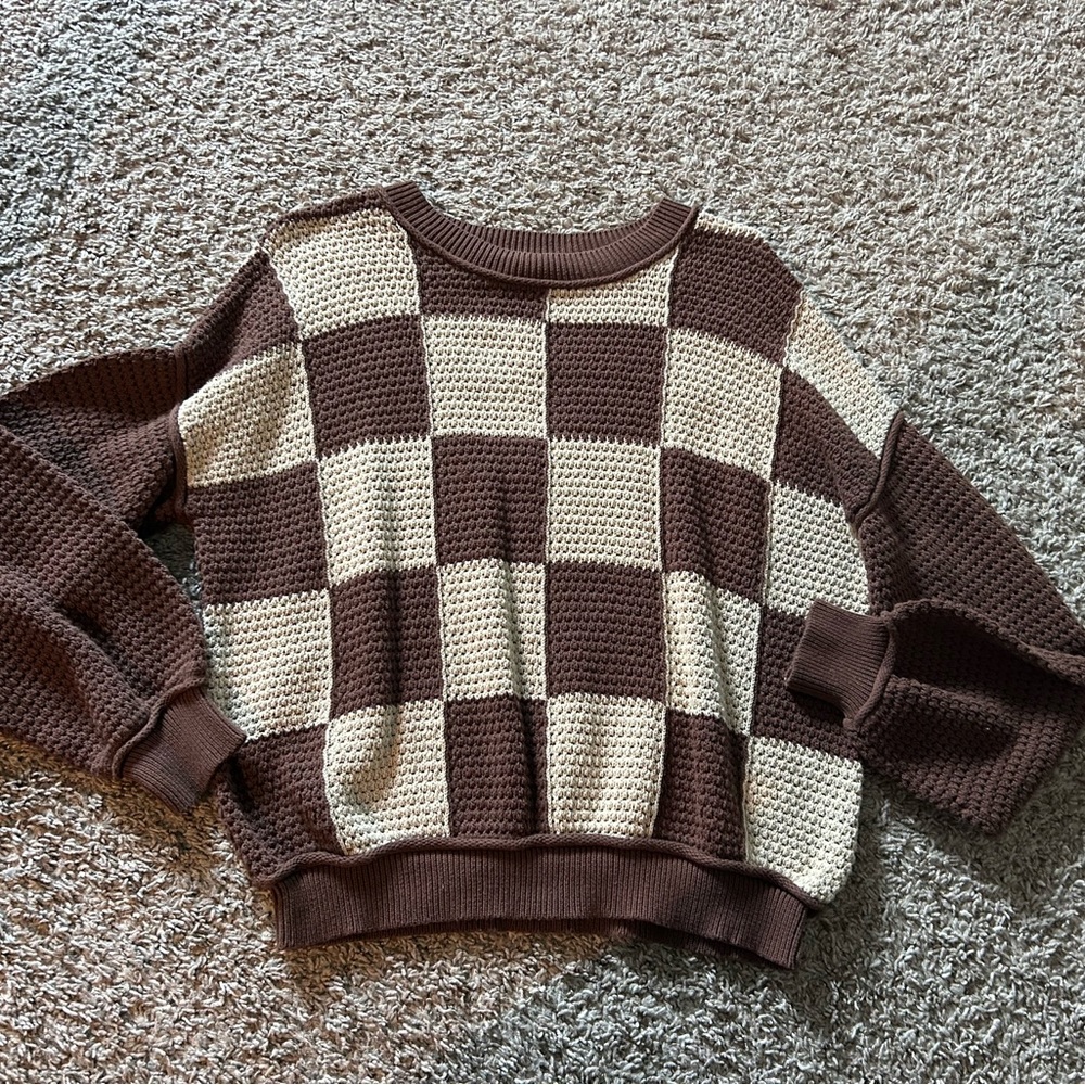 Checkered sweater